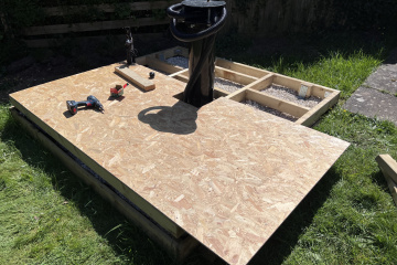 Adding OSB to cover the base
