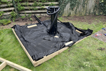 Laying some weed proof membrane