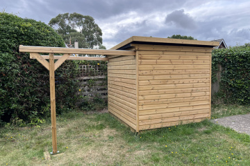 Cladding finished with roof closed