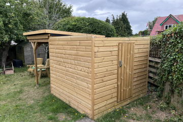 Door side cladding complete with roof open