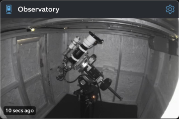 Security camera keeping a watchful eye over my telescope
