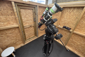 Telescope installed and cables neatly organised