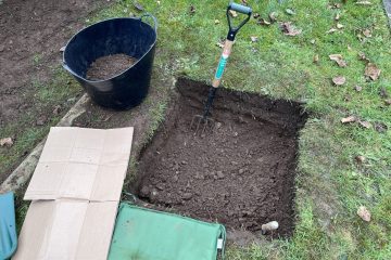 Digging a hole for the pier