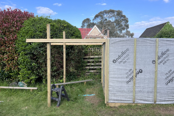 Supports roughly lined up in place