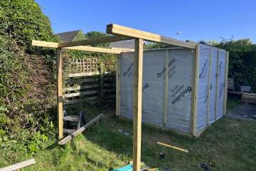 Cut off vertical posts to right height