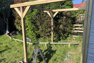 View of crossbeam before re-doing it